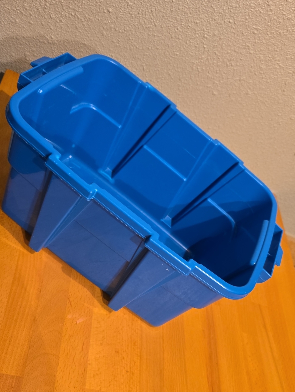 Blue Plastic Storage Bin - Approx. 15Lx9.5Wx7H inches